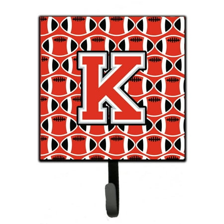 

Carolines Treasures CJ1067-KSH4 Letter K Football Scarlet and Grey Leash or Key Holder 7Hx4.25W multicolor