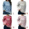 thumbnail image 4 of Chandail de Noël pour Femmes, Commerce Extérieur Automne et Hiver, Chandail à Tête Flocon de Neige, 4 of 10