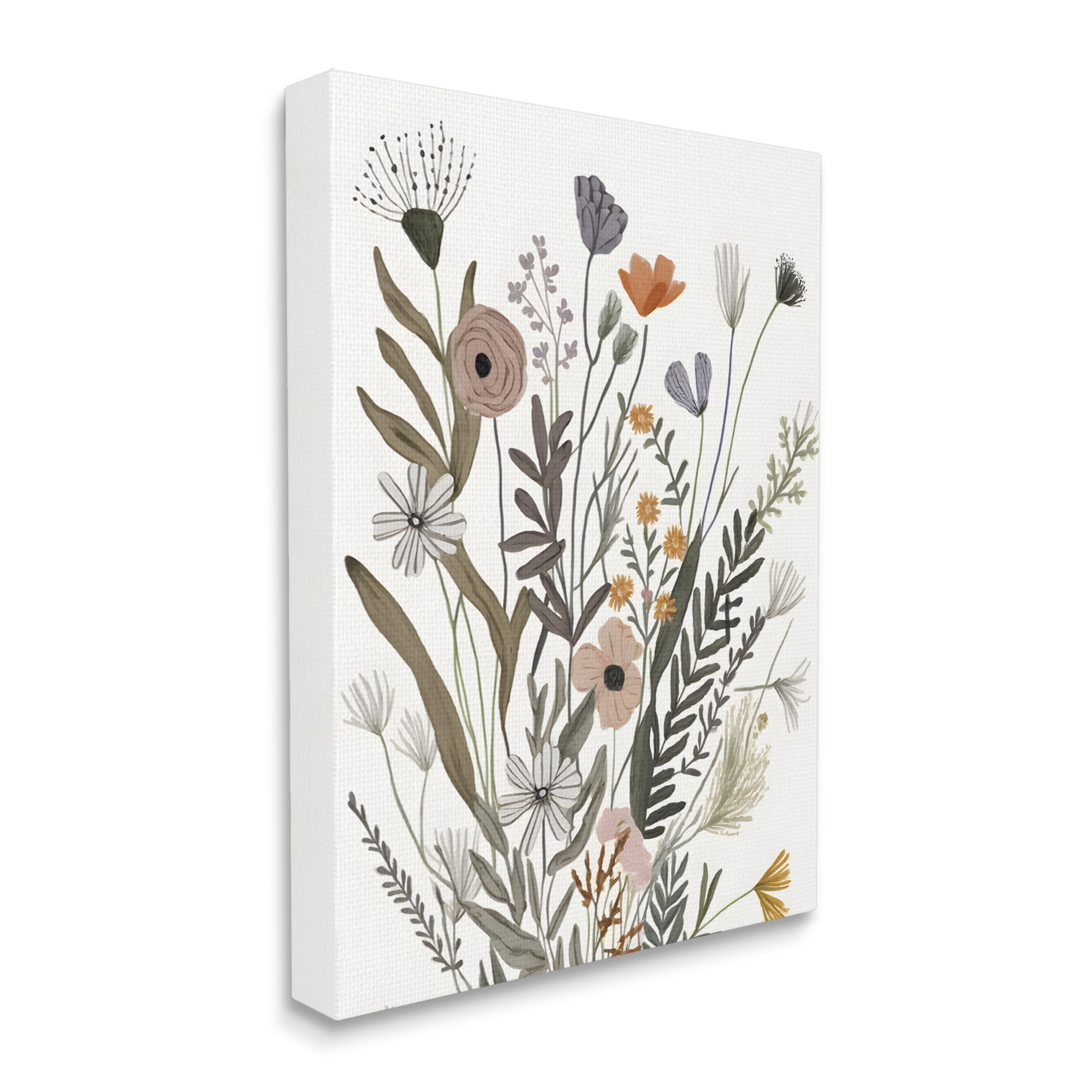 Stupell Industries Modern Herbal Leaves Botanical & Floral Painting Gallery Wrapped Canvas Art Print Wall Art, 36 x 48