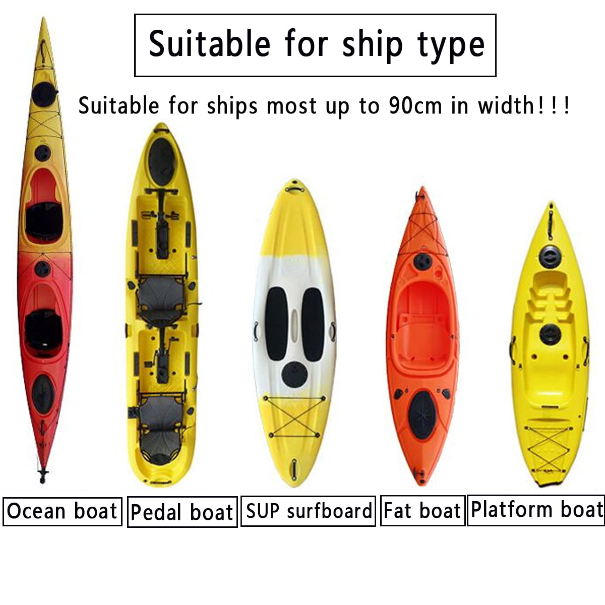 Waterproof UV Sunblock Shield Protector for 8 Sizes Range Fishing Boat//Kayak//Canoe MagiDeal 2.1m-6.5m Kayak Canoe Storage Dust Cover