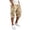 #300Brown, variant on Men Cargo Shorts with Pockets Summer Tactical Stretch Waist Camo Drawstring Wide Leg Shorts