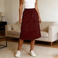 thumbnail image 2 of DHFJKG Womens Cargo Skirts Elastic Waist Utility Loose Fit A Line Mini Skirts With Multi Pockets Stylish Skirt, 2 of 6