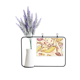 thumbnail image 1 of Platano fruta ilustración el patron de colores Tarjeta de jarrón de lavanda artificial, 1 of 3