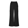 thumbnail image 5 of Fiaer,Cargo Pants Women,Women's Hiking Pants High Waisted Wide Leg Plus Size Lightweight Stretch Trousers for Work Casual Outdoor with Multiple Pocket Black M, 5 of 6