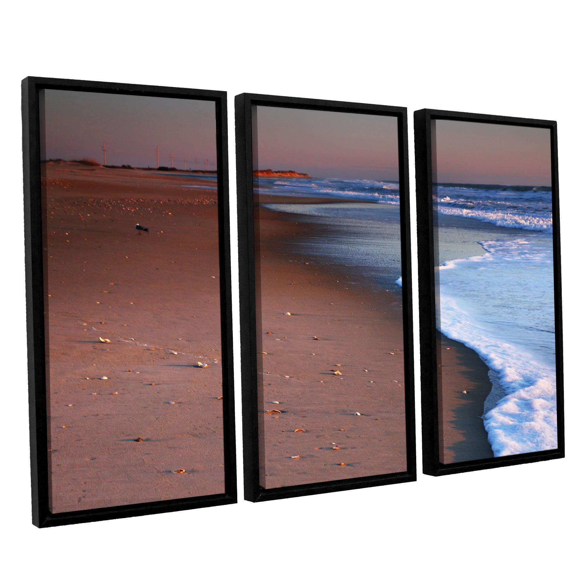 ArtWall Steve Ainsworth "Alone Not Lonely" 3-Piece Floater-framed Canvas Set
