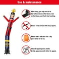 thumbnail image 7 of Nutcracker Inflatable Tube Man Wacky Wavy Dancing Guy for Outdoor Decoration Advertising Business Promotion - Christmas Theme (Blower Not Included) Red, 7 of 7