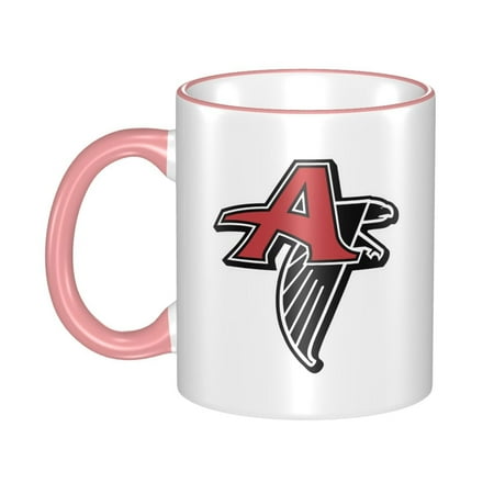 

Atlanta_Falcons 11 Oz Originality Coffee Mugs Large Water Mugs With Handle Porcelain Coffee Cup Thank You Gifts For Mom Dad And Friends Pink