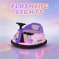 thumbnail image 5 of KORIMEFA 12V Bumper Car for Kids Toddler ages 2-6 Years Electric Ride On Toys with Remote Control, 360 Degree Spin, Lights, Sounds, DIY Stickers, Purple, 5 of 12
