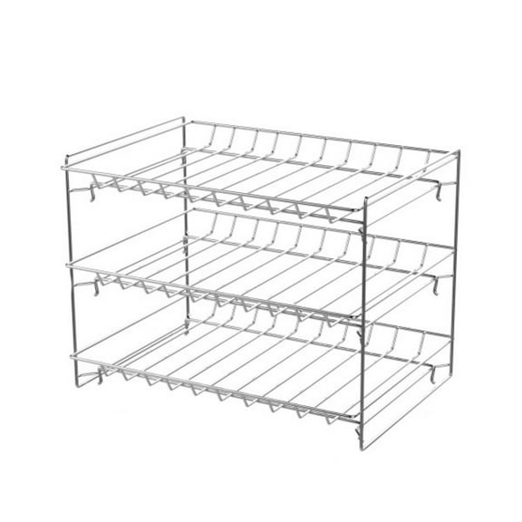Classic Cuisine 3-Tier Adult Can Organizer Rack for Kitchen Pantries (Chrome)