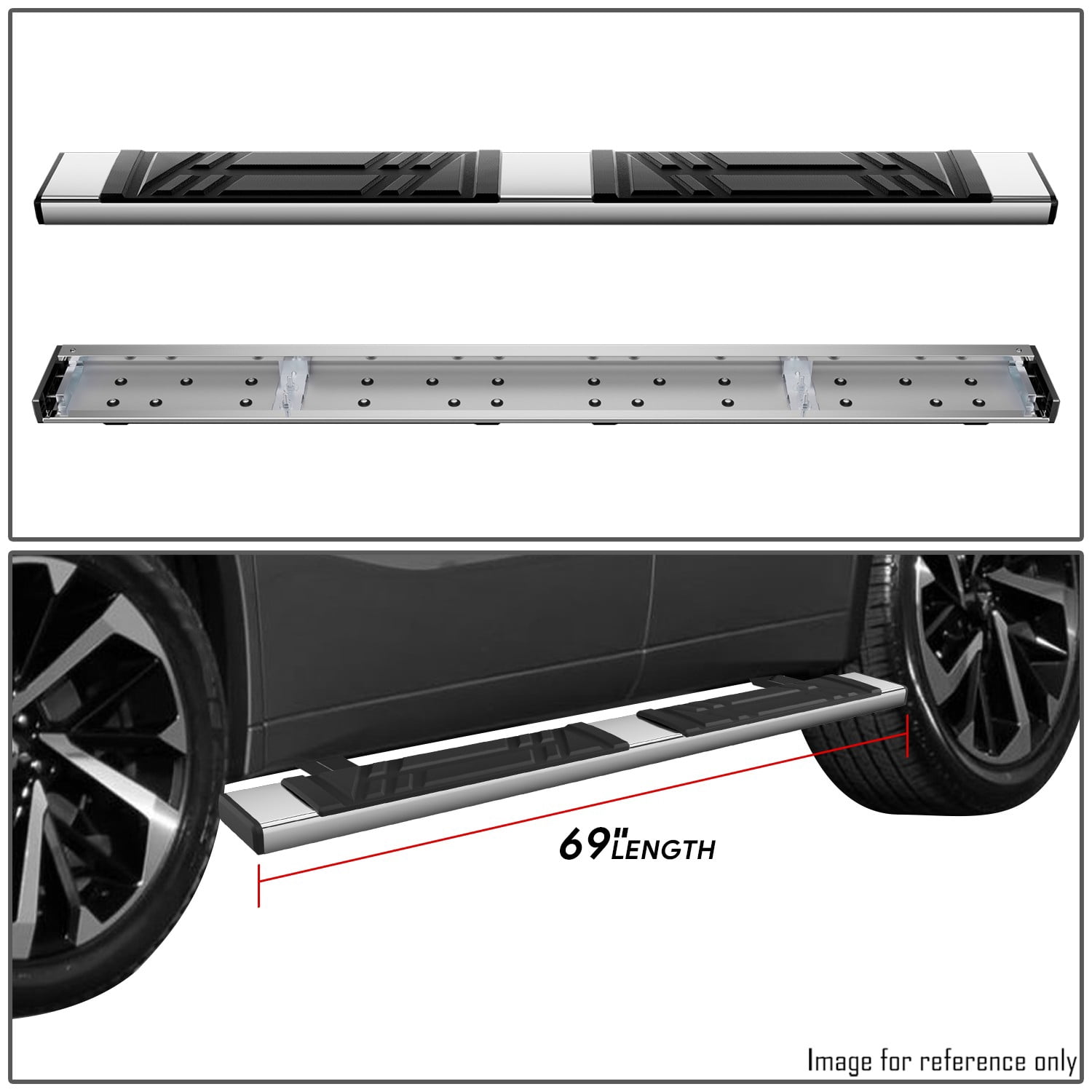 DNA Motoring 6.5" Side Step Nerf Bars Running Boards for 2022-2024 Mitsubishi Outlander