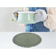 thumbnail image 4 of Unique Bargains Rustic Tassel Place Mats Set of 6 for Dining Table Decor Green 15x15in, 4 of 6