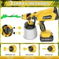 thumbnail image 3 of 4.0Ah Cordless Paint Sprayer with Battery and Charger, 800W Electric Paint Gun with 5 Nozzles & 3 Spray Patterns, Portable Paint Sprayer for House Painting and  Projects, 3 of 7