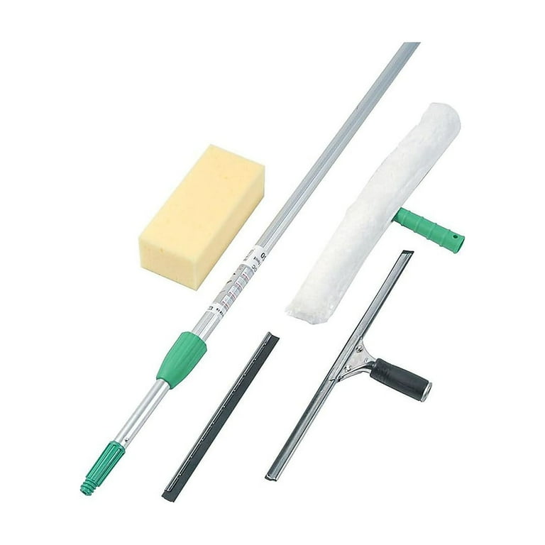 Pro Window Cleaning Kit with 8 ft Pole, Scrubber, Squeegee, Scraper, Sponge Pro Window Cleaning Kit with 8 ft Pole, Scrubber, Squeegee, Scraper, Sponge