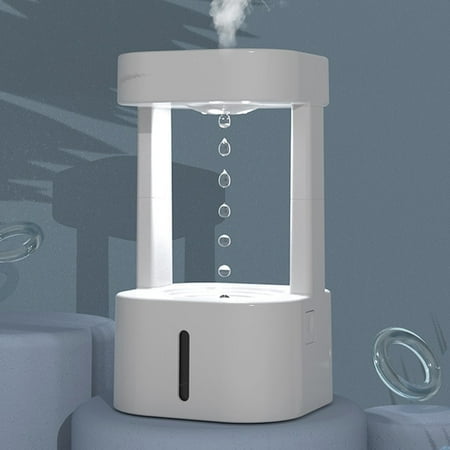 

580ML Anti-gravity Water Drop Humidifier 3 Modes Levitating Water Drops Ultrasonic Cool Mist Maker Fogger with LED Night Light