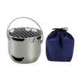 thumbnail image 3 of DYNWAVECA Réchaud de Camping Facile à Transporter Grille pour Rôtir Barbecue Faire du Thé Vert Olive, 3 of 9