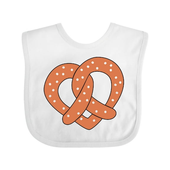 Inktastic Heart-shaped Pretzel Boys or Girls Baby Bib