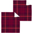 thumbnail image 6 of Coolnut Red & Purple Plaid Washcloths, 2 PCS 12x12 Inches Cotton Wash Cloths, Highly Absorbent and Soft Face Towels for Bathroom,Gym,Hotel and Spa, 6 of 7