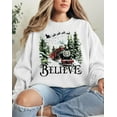 thumbnail image 2 of Believe Train Sweater Shirt | Winter Holiday Graphic Sweatshirt for Women and Men, 2 of 5