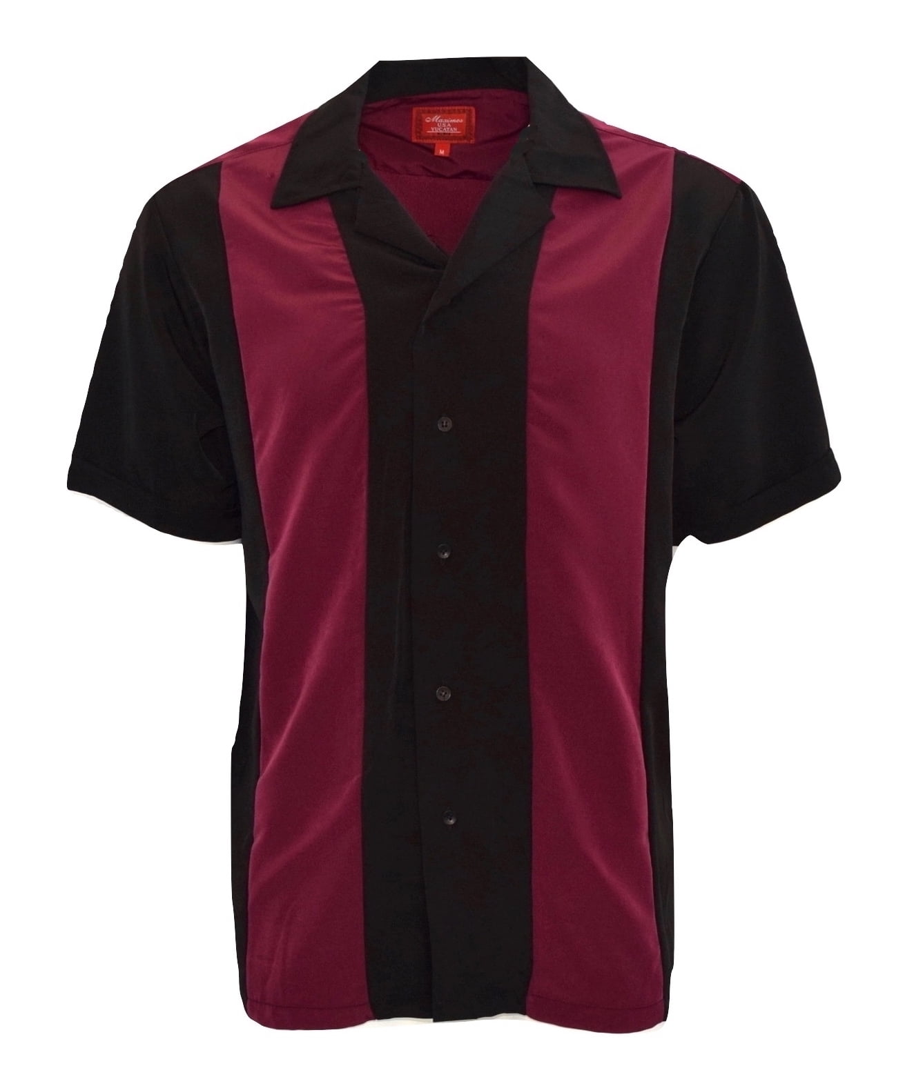 Men's Shirt Two Tone Short Sleeve Button Down Casual Retro Bowling Shirts - Walmart.com