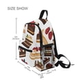 thumbnail image 3 of FORMRS Kids School Backpack with Front Zippered Pocket 12" Student Travel Daypack, White Cakes Pattern, 3 of 6