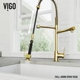 thumbnail image 6 of VIGO Zurich Single Handle Pull-Down Sprayer Kitchen Faucet in Matte Brushed Gold, 6 of 12