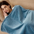 thumbnail image 2 of Fusion  Fleece Throw Blanket Extra Large, Super Soft and Warm Blankets for Couch, Sofa and Bed Waffle Textured, Cozy, Fuzzy and Lightweight (Slate Blue, 50x70 Inches), 2 of 7
