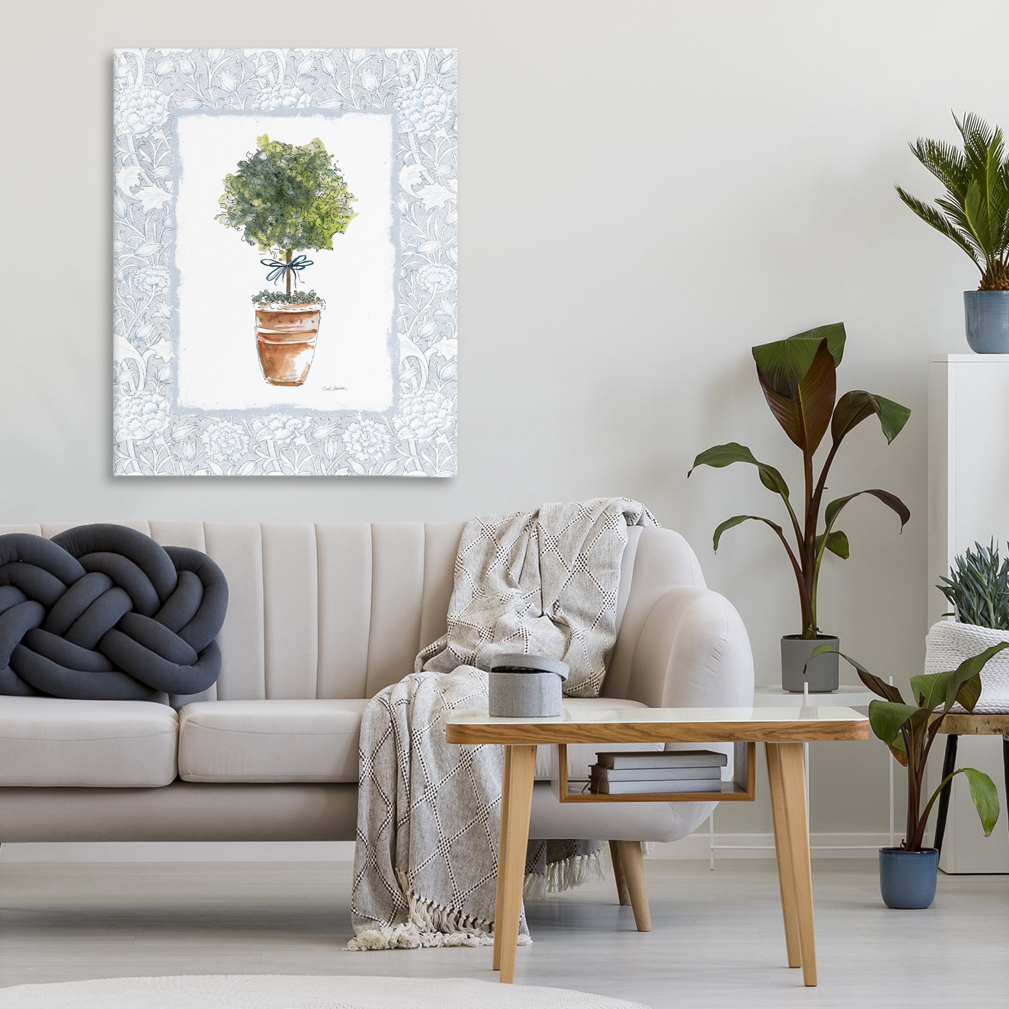 Stupell Industries Potted Topiary in Terracotta Canvas Wall Art, design by Carol Robinson