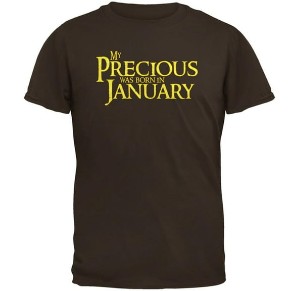 My Precious was Born in January Mens T Shirt Brown 3X-LG