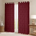 thumbnail image 2 of Feelyou Maroon Dream Catcher Curtains Pack of 2 (52x84 Each), Damask Window Curtains, 2 of 6