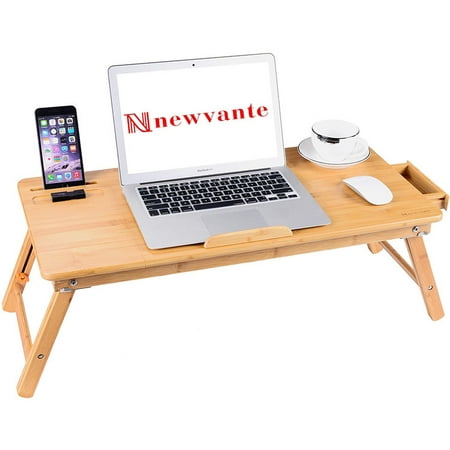 Bamboo Folding Laptop Table Lap Desk Bed Portable Computer