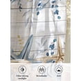 thumbnail image 6 of Sheer Curtains 96 Inches Long, Blue Eucalyptus Coastal Semi Sheer Curtains Light Filtering Window Treatment, Beach Starfish Shell Nautical Retro Privacy Voile Drapes for Living Room 52x96 Inch, 6 of 7