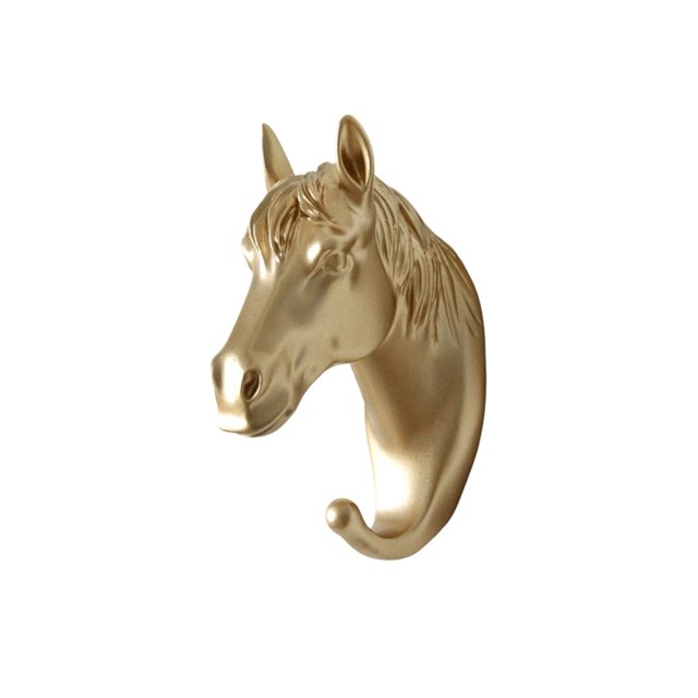 Decoraciones de Pared para la Sala de Estar Animales de Oro Gancho de Pared Animales Decorativos de Montaje de Pared Colgante de Abrigo Hermosa Escultura 16.5x16x6.5cm Plástico de Oro para la Sala de