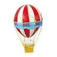thumbnail image 3 of Globo aerostático de escritorio, pieza decorativa de exhibición de globos para el hogar, estilo nórdico retro rojo blanco, 3 of 9