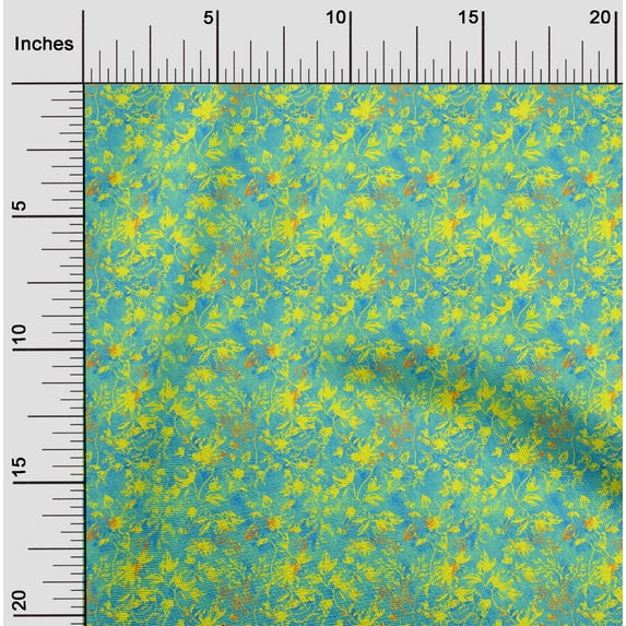 oneOone Rayon Sea Green Fabric Batik Fabric For Sewing Printed Craft Fabric By The Yard 56 Inch Wide