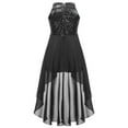 thumbnail image 2 of DPOIS Kids Flower Girl Dress Wedding Party Chiffon Sequins Dress Black 8, 2 of 6