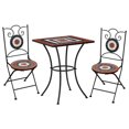 thumbnail image 1 of vidaXL 3 Piece Mosaic Bistro Set Ceramic Tile Terracotta and White, 1 of 5