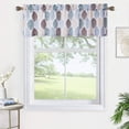 thumbnail image 2 of Valances for Kitchen Windows, Leaf Design Farmhouse Window Treatment Decor Curtains Valances for Kitchen/Living Room, 56" W x 15" L, Teal/Taupe, One Panel, 2 of 9