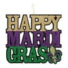 Way To Celebrate Mardi Gras Glitter Hanging Wall Decor, Happy Mardi Gras