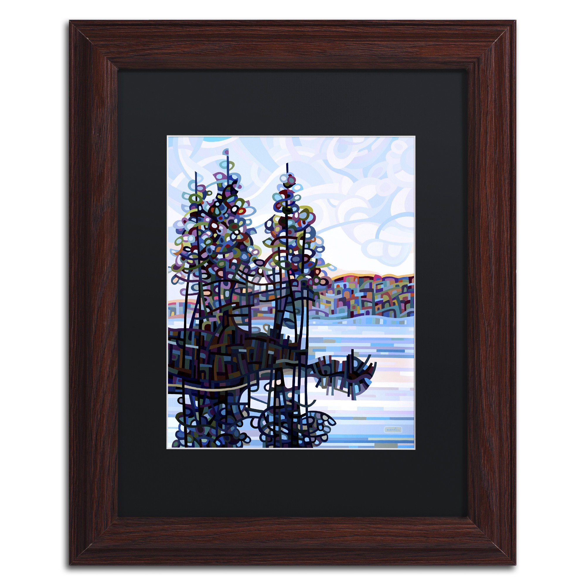 Mandy Budan 'Haliburton Morning' Black Matted Framed Art