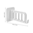 thumbnail image 2 of WHAMVOX 4Pcs Sturdy Clothes Rack for Bedroom White Plastic Wall Mounted Hangers Garment Drying, 2 of 8