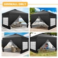 thumbnail image 7 of Outdoor Basic Canopy Tent Replacement Sidewalls for 12x12 Pop Up Canopy Water Resistant,99% UV Protection,4 Piece Sidewalls Only(Canopy Tent NOT Included),Black, 7 of 7