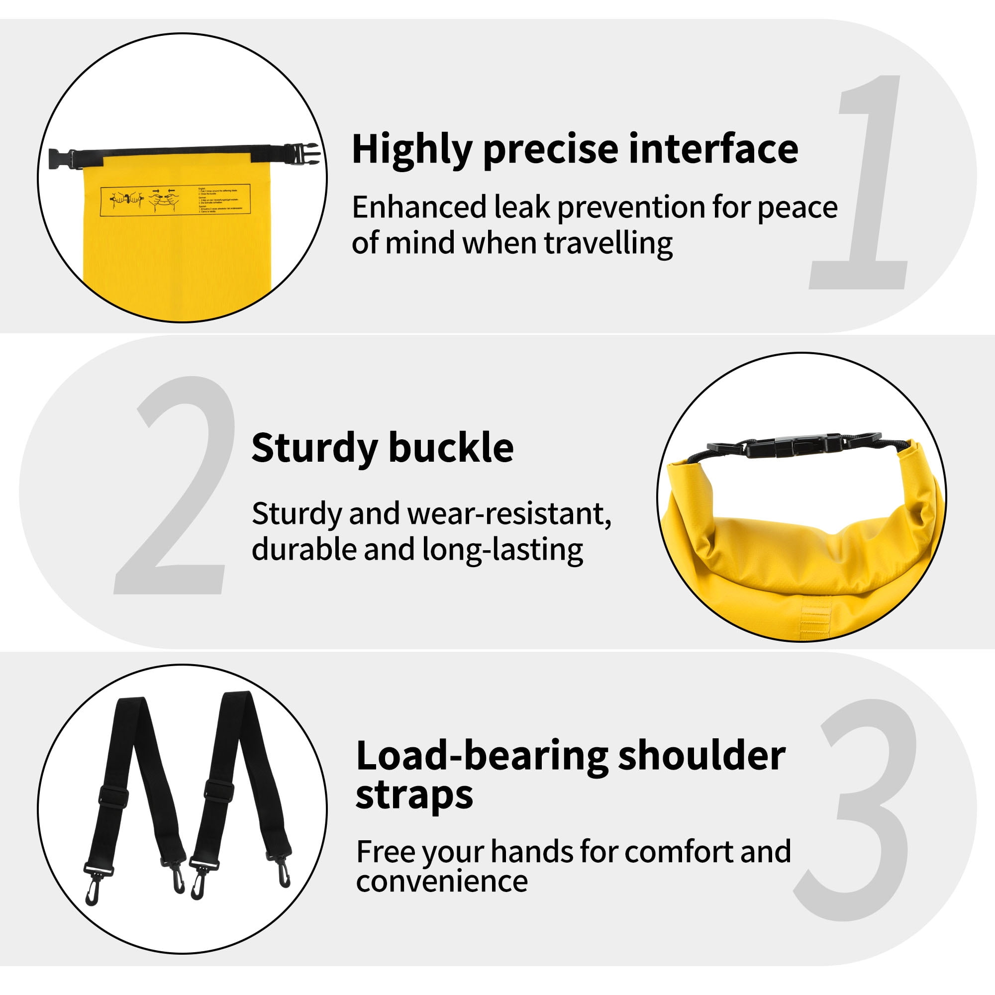 Unique Bargains Durable Waterproof Dry Bag Yellow Pattern 2
