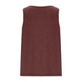 thumbnail image 5 of Dyfzdhu Tank Tops for Women Plus Size Casual Summer Sleeveless Shirts Solid Color Loose V Neck Vest Tops Red 5XL, 5 of 5