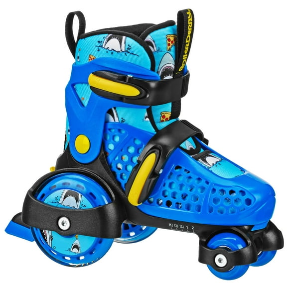 Patins à Roulettes Amusants pour Débutants par Roller Derby, Taille Ajustable, Patins pour Enfants, Tout-Petits, Garçons, Filles