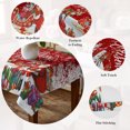thumbnail image 5 of Red Christmas Table Cloth Waterproof Tablecloths, Xmas Snowman Santa Elk Winter Snowflake Tablecloth Dining Table Cover for Kitchen Party Tabletop Outdoor, Rectangle Tablecloth 60x102 Inch, 5 of 9