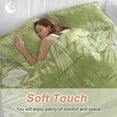 thumbnail image 3 of Spring Leaf Queen Size Comforter Set, Simple White Sage Green Plants Leaves Silhouette Bedding for All Seasons, 4 Pcs Bed Set, 1Quiltcover (90"x92") ,1Sheet(94"x116"), 2Pillowcases (30"x20"), 3 of 9