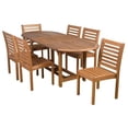 thumbnail image 2 of International Home Eucalyptus 7 Piece Wood Patio Dining Set, 2 of 13