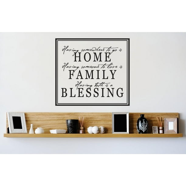 Custom Wall Decal Vinyl Sticker Home Family Blessing Life Quote Mural