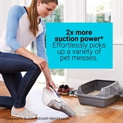 BLACK+DECKER Furbuster Cordless Handheld Vacuum, for Car, Pet Hair & Multi-Surfaces, Powerful Suction, HLVB315JP07W
