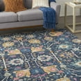 thumbnail image 3 of 8â€™ x 10â€™ Navy Blue Floral Buds Area Rug, 3 of 6